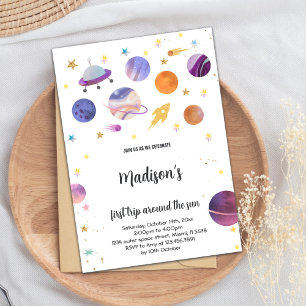 Invitation Coloré Galaxy Thème pour enfants