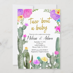 Invitation Coloré mexicain Taco Bout Baby shower bébé