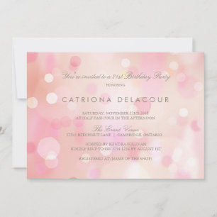 Invitation Coloré Pastel Lumières Anniversaire Fête Invitatio