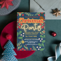 Coloré rétro moderne botanique de Noël