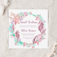 Coloré sous le Sweet sixteen de mer Anniversaire