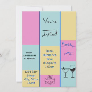 Invitation colorée