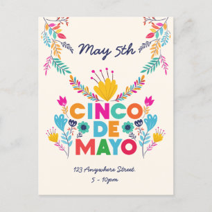 Invitation colorée Cinco de Mayo