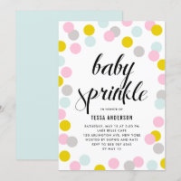 Colorée Pastel Confetti Dots Frame Baby Sprinky