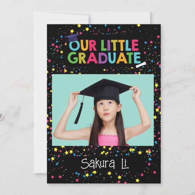 Invitation Colorée pour le Petit Diplômé  (Devant)