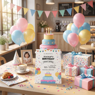 Invitation colorée pour une fête d'anniversaire