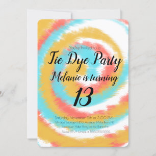 Invitation colorée pour une fête d'anniversaire Ti