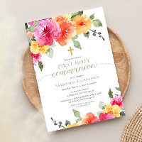 Colorée rose orangé pécons première communion sain