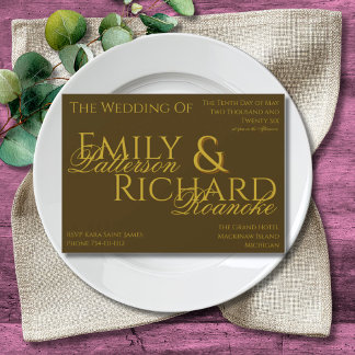 Invitation Colorful Boho Minimalist Dark Olive Green