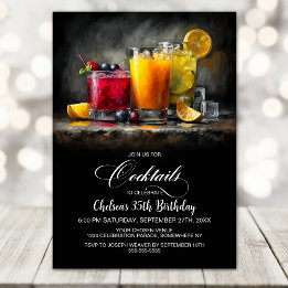 Invitation Colorful Cocktails Birthday Party