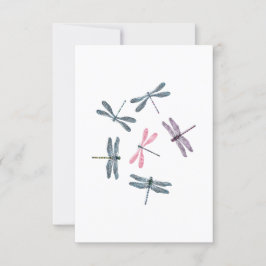 Invitation Colorful Dragonflies