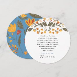 Invitation Colorful Fiesta Botanical 15e anniversaire Merci