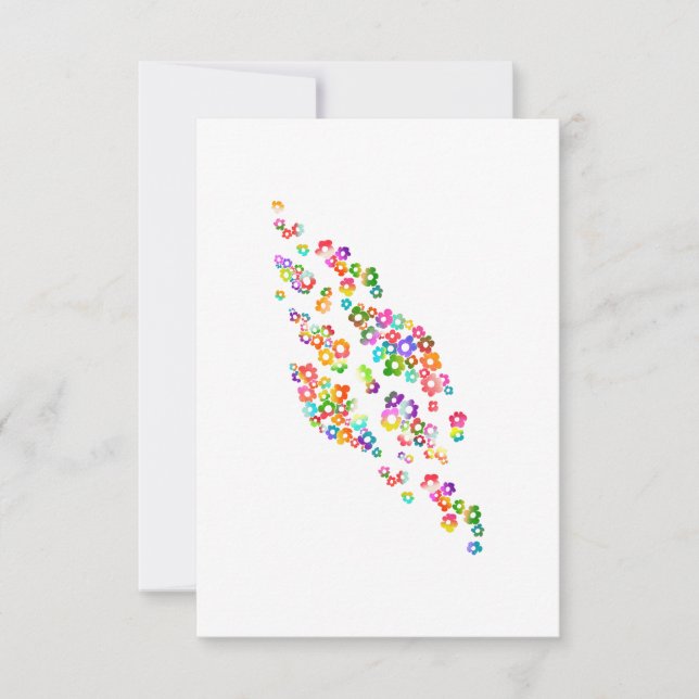 Invitation Colorful Peony Flowers (Devant)