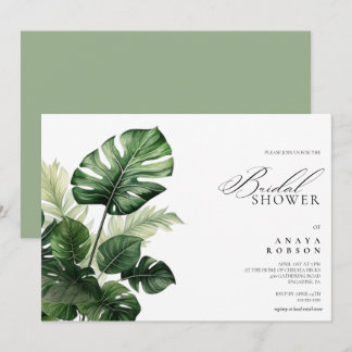 Invitation Colorful Tropical Floral | Greenery bridal shower 