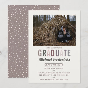 Invitation Colorway tendance Photo Graduation Party invitatio