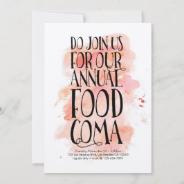 Invitation Coma de la nourriture de Thanksgiving m