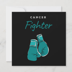 Invitation combattant du cancer, turquoise
