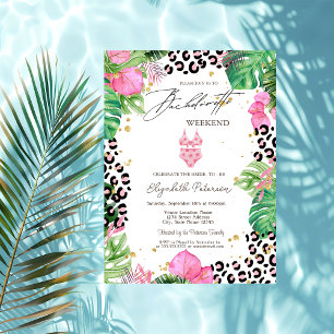 Invitation Combinaisons de bain Palmier Hibiscus Enterrement