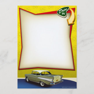 Invitation Commande de hot rod d'années '50 dans des