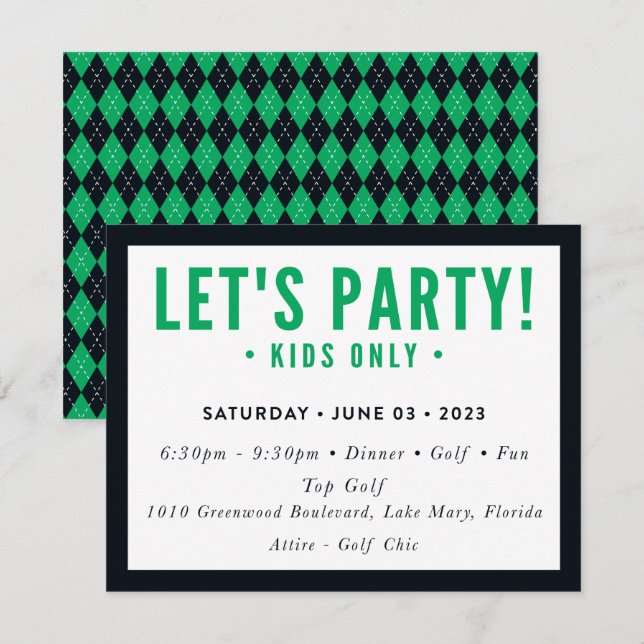 Invitation COMMANDE D'IMPRESSION pour Sari - Dylan Lets Party (Devant / Derrière)