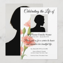 Invitation commémorative de fleurs
