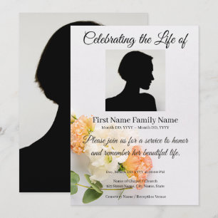 Invitation commémorative de fleurs