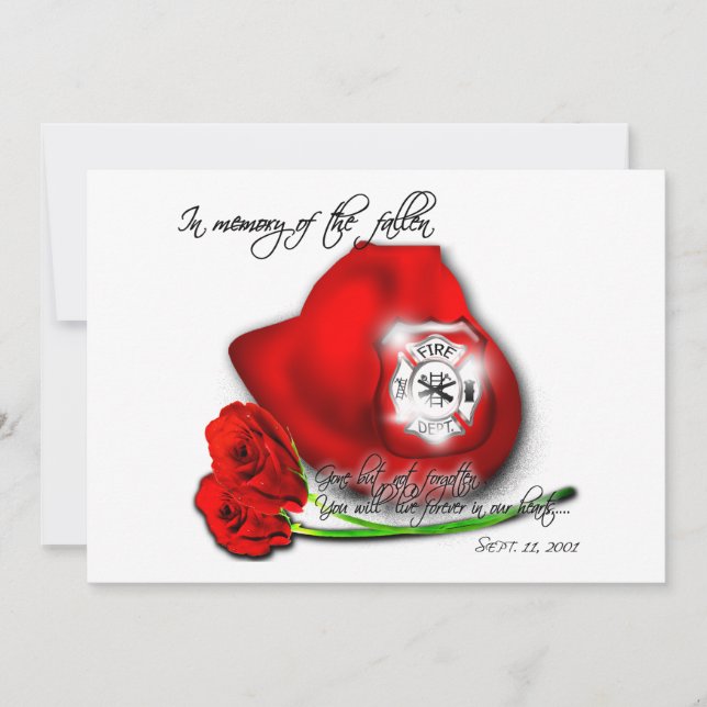 Invitation commémorative du 11 septembre (Devant)