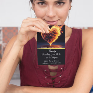 Invitation Commencez la nuit : Flaming Fire Party !