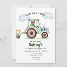Commencez votre tracteur 1er anniversaire Invitati