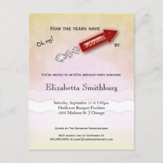 Invitation Comment les années ont volé par - anniversaire