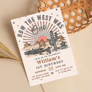 Invitation Comment l'Occident était l'anniversaire d'un cowbo