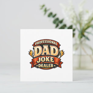 Invitation Commerçant de blagues de papa professionnel Drôle