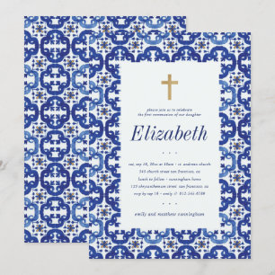 Invitation Communion Pour Ses Carreaux Bleus Méditerranéens