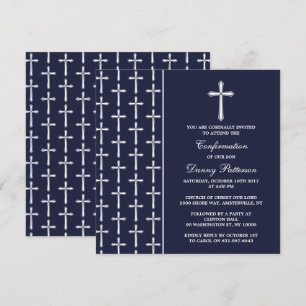 Invitation Communion Sainte Marine & Croix Blanche Ou Confirm