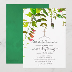 Invitation Communion solennelle de verdure de printemps à l'a