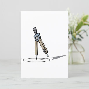 Invitation Compas de dessin outil de géométrie
