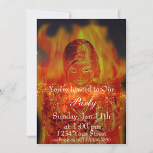 Invitation complète à la fête de la fille de flamm