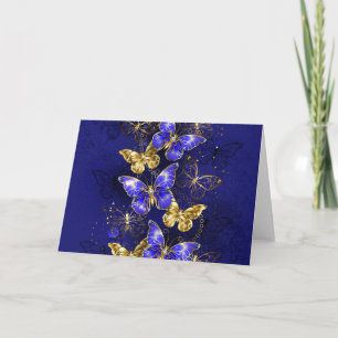 Invitation Composition avec papillons de saphir