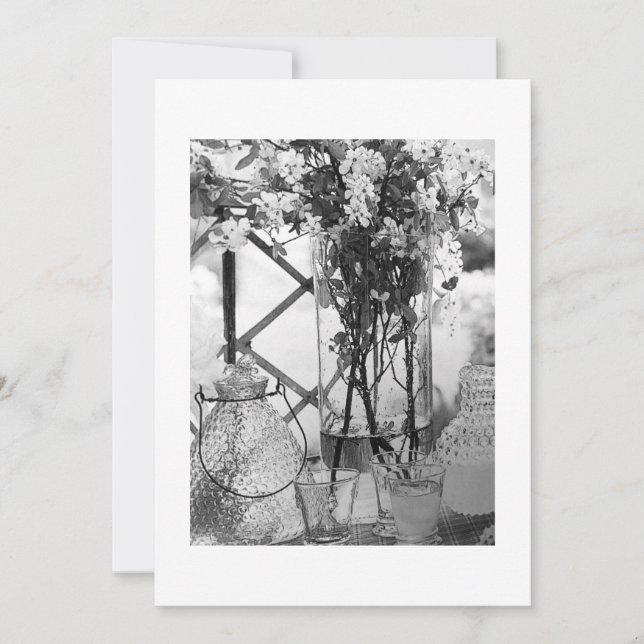 INVITATION "COMPOSITION DE CENTRE DE TABLE DE MARIAGE" CARTON (Devant)