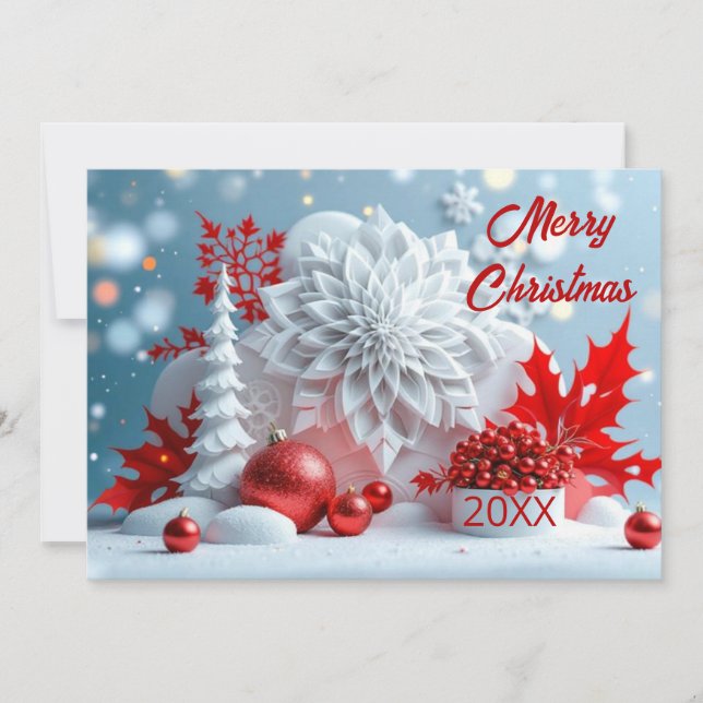 Invitation Composition Fleur d'Hiver (Devant)