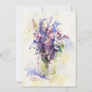 Invitation Composition Florale Douce – Peinte à la Main