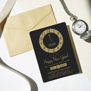 Invitation Compte À Décompte D'Or Jusqu'À Minuit Nouvel An So