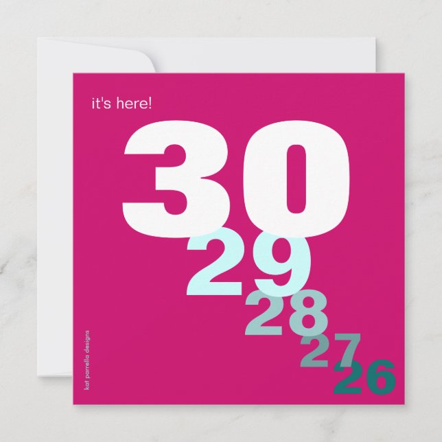 Invitation Compte à rebours drôle d'anniversaire pour son (Devant)