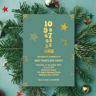 Invitation Compte à rebours - Mint New Years Eve Party