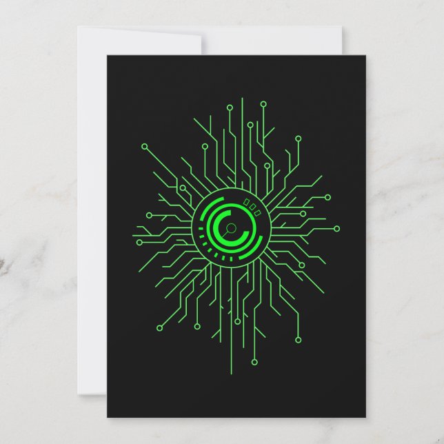 Invitation Computer Science Circuit Board Electricien (Devant)