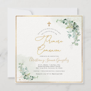Invitation Comunion PixDezines H2 Eucalyptus Primera