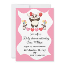 Conception amusante d'invitation au baby shower su