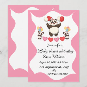 Invitation Conception amusante d'invitation au baby shower su