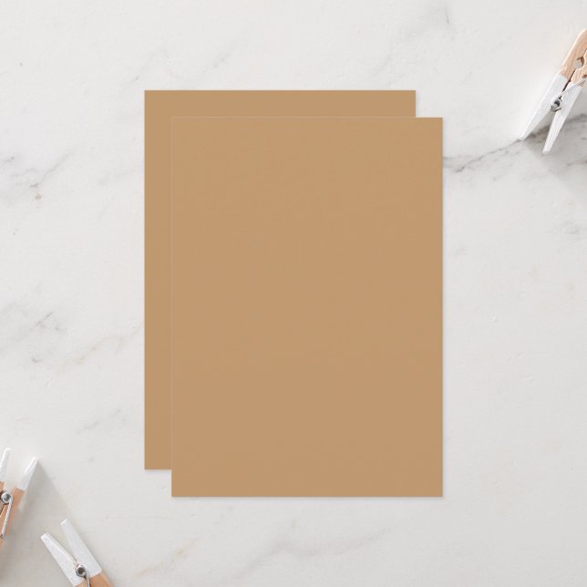 Invitation Conception avec un Arrière - plan Brown et une bor (Devant/Arrière en situation)