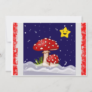 Invitation conception champignons de Noël